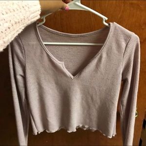 long sleeve crop top